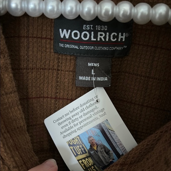 Woolrich Brown Casual Button Down Shirt with Earthy Tone - Picture 2 of 2
